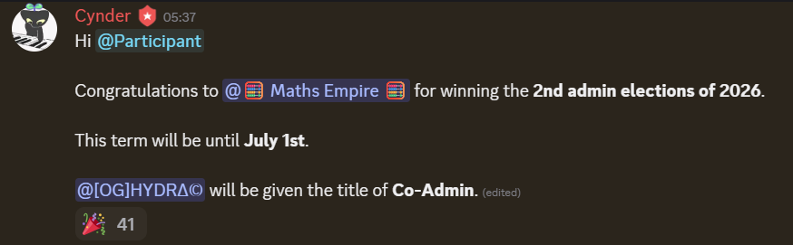 Official Announcement
